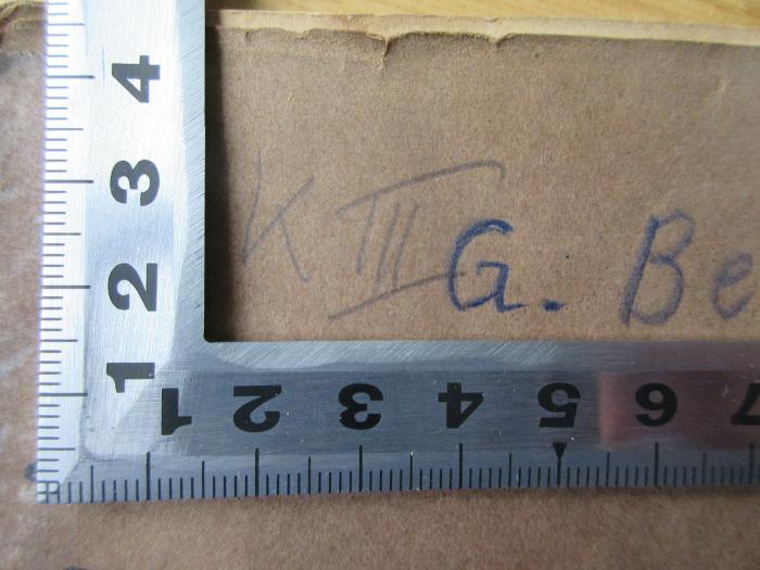 34/44/8066(8) : Acta m. Anastasii Persae (1894);-, Von Hand: Signatur; 'K III'