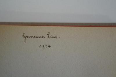 07 009884 : Jesus Christus (1933);- (Lais, Hermann), Von Hand: Autogramm, Datum; 'Hermann Lais
1934.'. 