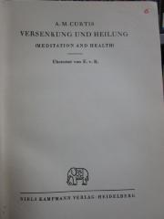 Hr 100 3. Ex.: Versenkung und Heilung (Meditation and Health) ([1928])