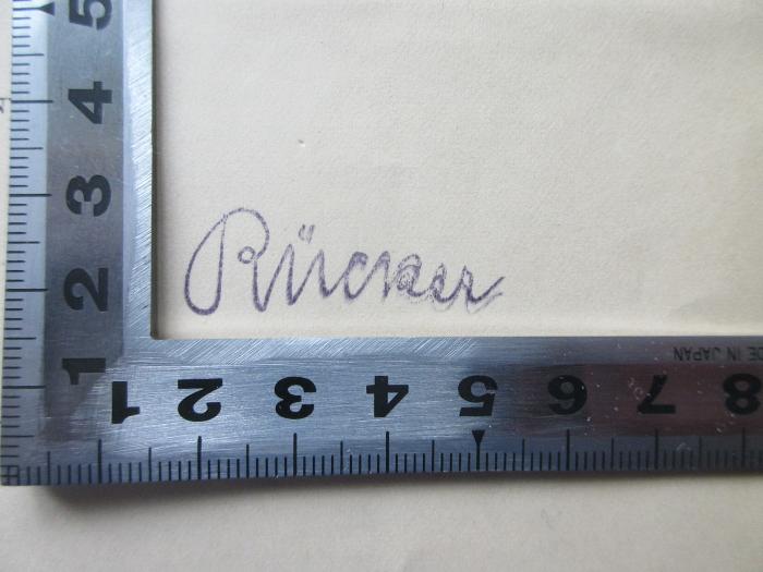 34/44/8066(8) : Acta m. Anastasii Persae (1894);- (Rücker), Von Hand: Name; 'Rücker'. 