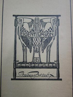 IV 4444 2. Ex.: Die Entwicklungsgeschichte der Stile in der bildenden Kunst : Erster Band : Vom Altertum bis zur Gotik (1910);- (Bendix, Bruno), Von Hand: Autogramm, Name; 'Bruno Bendix'. 