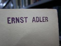 - (Adler, Ernst), Stempel: Name; 'Ernst Adler'.  (Prototyp)
