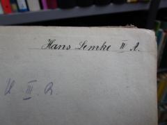 - (Lemke, Hans), Von Hand: Autogramm, Name, Nummer; 'Hans Lemke IV A.'. 
