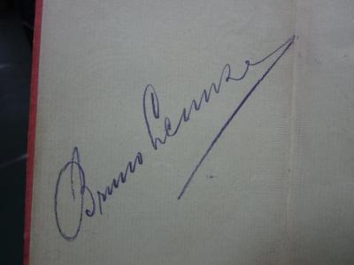 IV 13129 bg: Katechismus der Musik (1900);- (Lemke, Bruno), Von Hand: Autogramm, Name; 'Brunko Lemke'. 