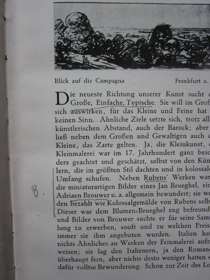 IV 608 2. Ex.: Adam Elsheimer : der römische Maler deutscher Nation (o.J.);- (unbekannt), Von Hand: Annotation. 
