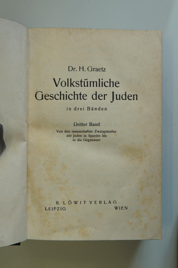 08 025773_c : Volkstümliche Geschichte der Juden. Von den massenhaften Zwangstaufen der Juden in Spanien bis in die Gegenwart (1905)
