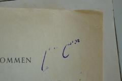 - (Ulman, Yitshak), Von Hand: Autogramm; 'דר יצחק אעלמן'. 