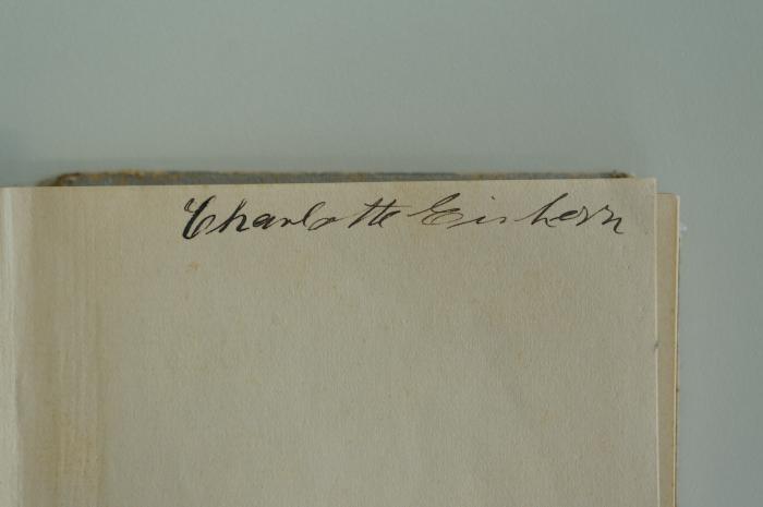 08 025887 : Palaestina Handbuch  (1922);- (Einhorn, Charlotte), Von Hand: Autogramm; 'Charlotte Einhorn'. 