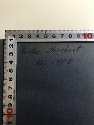 Eaa 38 (ausgesondert) : Von der Kinderseele. Beiträge zur Kinderpsychologie aus Dichtung und Biographie (1908);- (Reichert, Hertha), Von Hand: Name, Datum; 'Hertha Reichert Mai 1909'. 