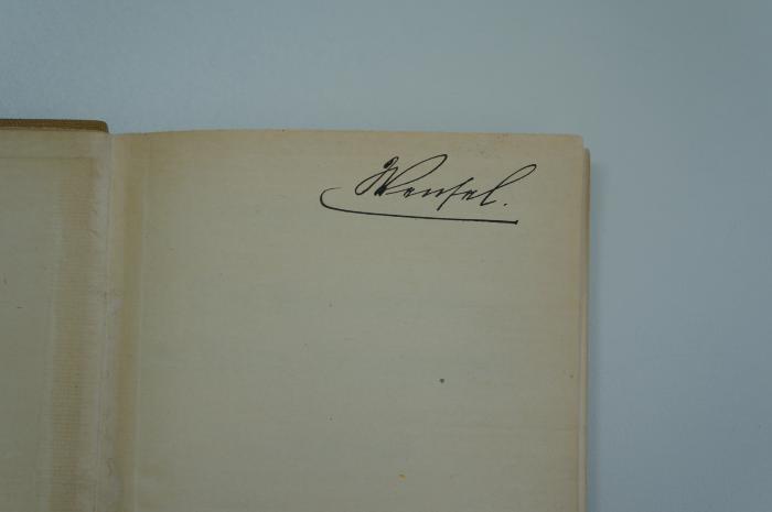 08 049680 : Die Entstehung des Alten Testaments (1912);- (Hensel, J.), Von Hand: Autogramm; 'J. Hensel'. 