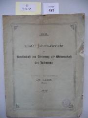 D 415 39: Erster Jahres-Bericht der Gesellschaft zur Förderung der Wissenschaft des Judentums. (1903)