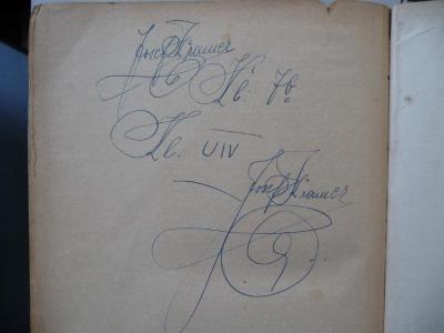 - (Kramer, Josef), Von Hand: Autogramm, Name; 'Josef Kramer'. 