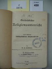 F 235 02: Geschichtlicher Religionsunterricht. Zweite Abteilung: Jüdisch-geschichtlicher Religionsunterricht. (1912)