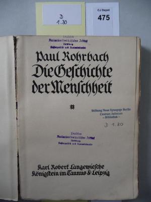 D 1 30: Die Geschichte der Menschheit. (k.A.)