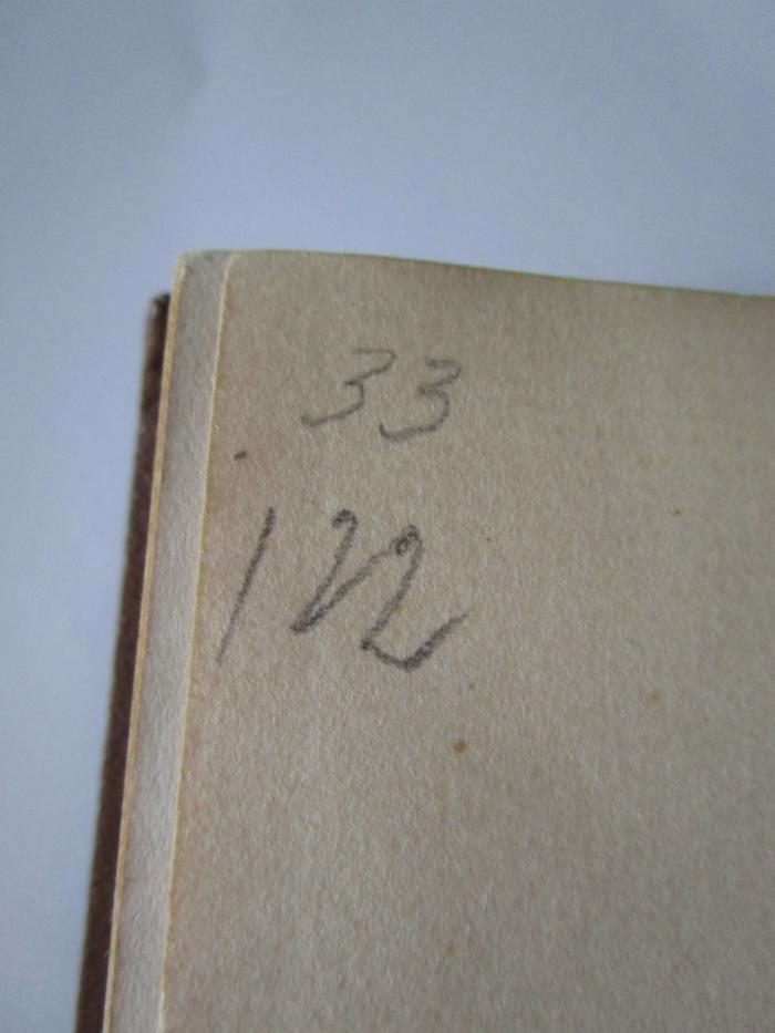 Hl 135: Gedenkbuch für Moses Mendelsohn (1929);J / 54 (unbekannt), Von Hand: Nummer; '33
122'. 