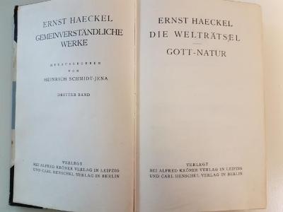 1 S 30 - 3 : Die Welträtsel. - Gott - Natur (1924)