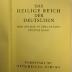 4 F 327 - 2 : Das heilige Reich der Deutschen  (1925)