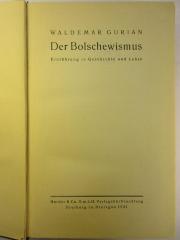 5 D 320 : Der Bolschewismus : Einführung in Geschichte und Lehre (1931)