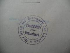 - (Der Bund zur Befreiung der Ukraine, Zentralstelle für Deutschland), Stempel: Ortsangabe, Name; 'Der Bund zur Befreiung der Ukraine. Zentralstelle für Deutschland'.  (Prototyp)