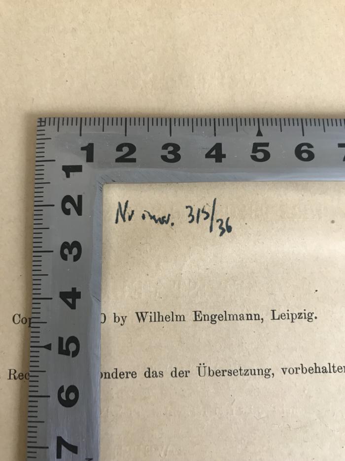 Jcb 594 II (ausgesondert) : Vorlesung zur Einführung in die Experimentelle Pädagogik und ihre psychologischen Grundlagen (1920);-, Von Hand: -; 'Nr [mw.] 315/36.'