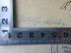 - (Fröhlich, R.), Von Hand: Name, Annotation; 'Fröhlich h.[?] C. [?] rot./nat.p.'. 