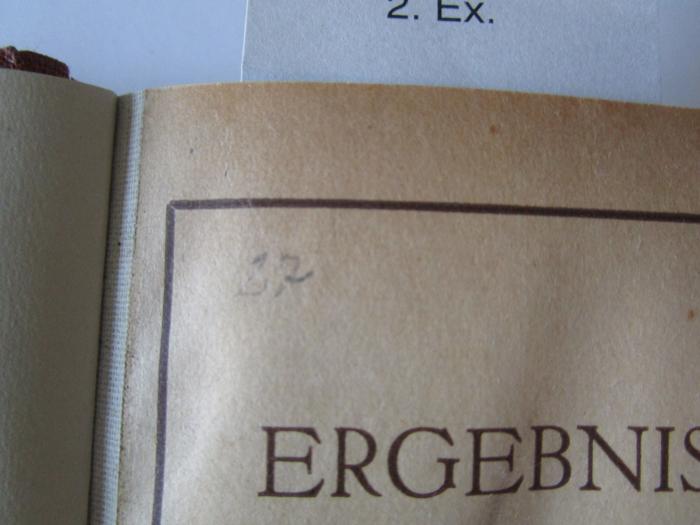 X 828 1 Ers.: Ergebnisse der exakten Naturwissenschaften (1922);J / 116 (unbekannt), Von Hand: Nummer; '27'. 