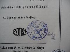 - (Preussisches Ministerium für Volkswohlfahrt, Bücherei), Durchgestrichen: Ortsangabe, Name; 'Preussisches Ministerium für Volkswohlfahrt, Bücherei'.  (Prototyp)