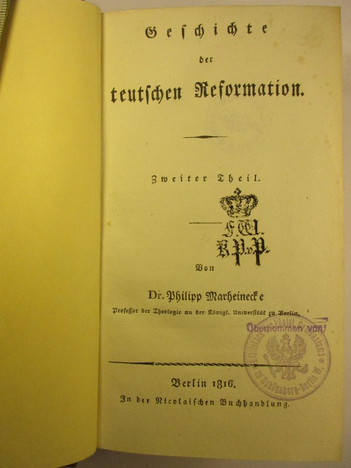 2 F 78 - 2 : Gschichte der teutschen Reformation (1816)