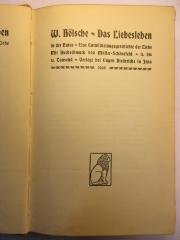 1 S 8&lt;11&gt; - 2 : Das Liebesleben in der Natur : eine Entwicklungsgeschichte der Liebe (1905)