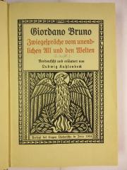 2 G 280 - 3/4 : Zwiegespräche vom unendlichen All und den Welten : Von der Ursache / dem Anfangsgrund / und dem Einen (1904)