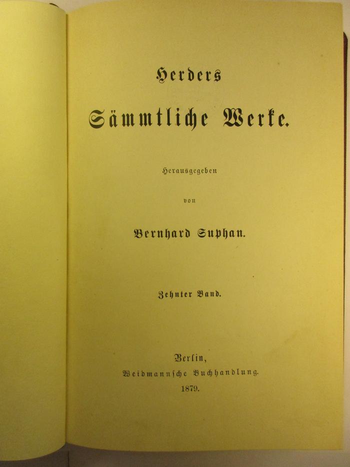1 L 141-10 : Herders Sämmtliche Werke : 10. (1879)