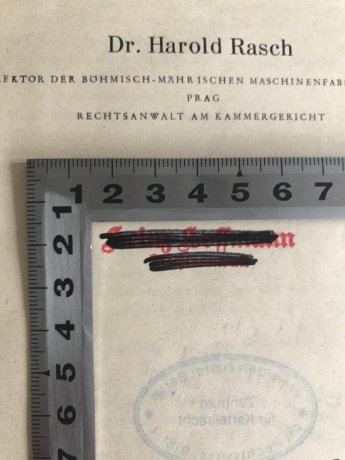 BC 6a 3 (ausgesondert) : Deutsches Konzernrecht (1944);- (Hoffmann, Heinz), Stempel: Name, Berufsangabe/Titel/Branche; 'Heinz Hoffmann
Rechtsanwalt'. 