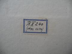 - (Staatliches Gymnasium Demmin, Lehrerbücherei), Etikett: Inventar-/ Zugangsnummer; 'BII 240 (1934, 1054)'. 