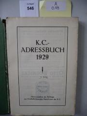 A 0 59: K.C.-Adressbuch 1929. (k.A.)