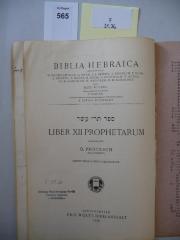 F 21 36: Biblia Hebraica. Liber XII Prophetarum. (1933)