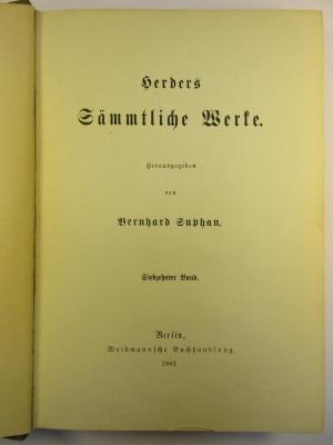 1 L 141-17 : Herders Sämmtliche Werke : 17. (1881)