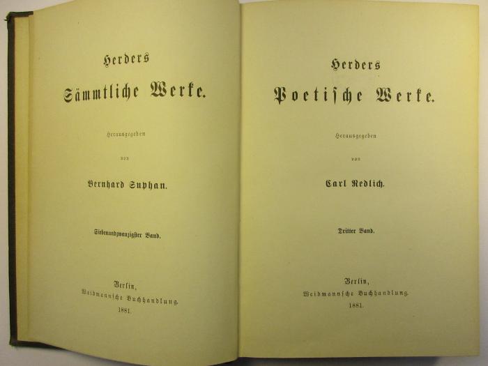 1 L 141-27 : Herders Poetische Werke : 3. (1881)