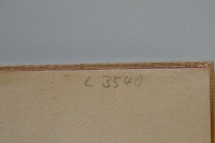 96 001805 : Jesus (1929);- (unbekannt), Von Hand: Signatur; 'L3540'. 