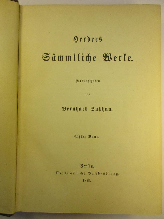 1 L 141-11 : Herders Sämmtliche Werke : 11. (1879)