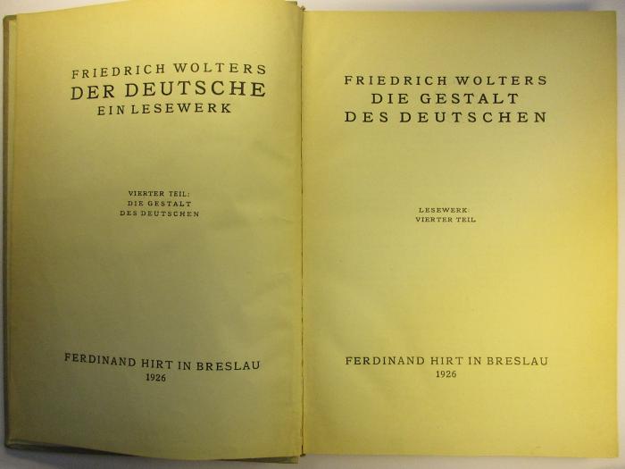 2 A 56 - 4 : Die Gestalt des Deutschen (1926)