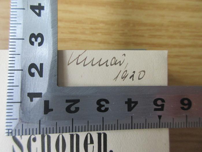 CG 3980.1882-4(2) : Philosophie des Schönen (1887);- (Kunad [?]), Von Hand: Autogramm, Datum; 'Kunad [?], 1920'. 