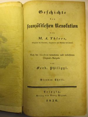 1 F 138-4 : Geschichte der französischen Revolution : 4. (1836)