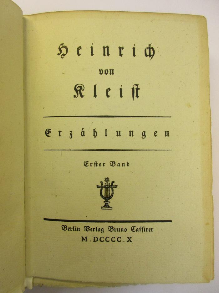 1 L 82-1 : Erzählungen : 1. (1910)