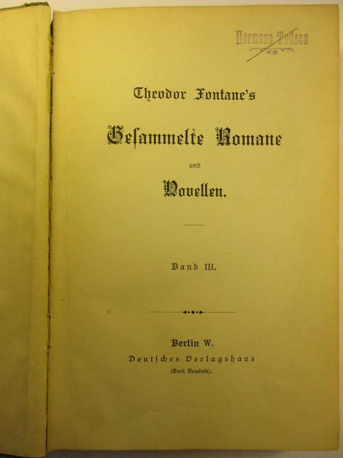 1 L 205-3 : Gesammelte Romane und Novellen : 3. ([1890])