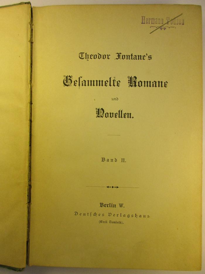 1 L 205-2 : Gesammelte Romane und Novellen : 2. ([1890])