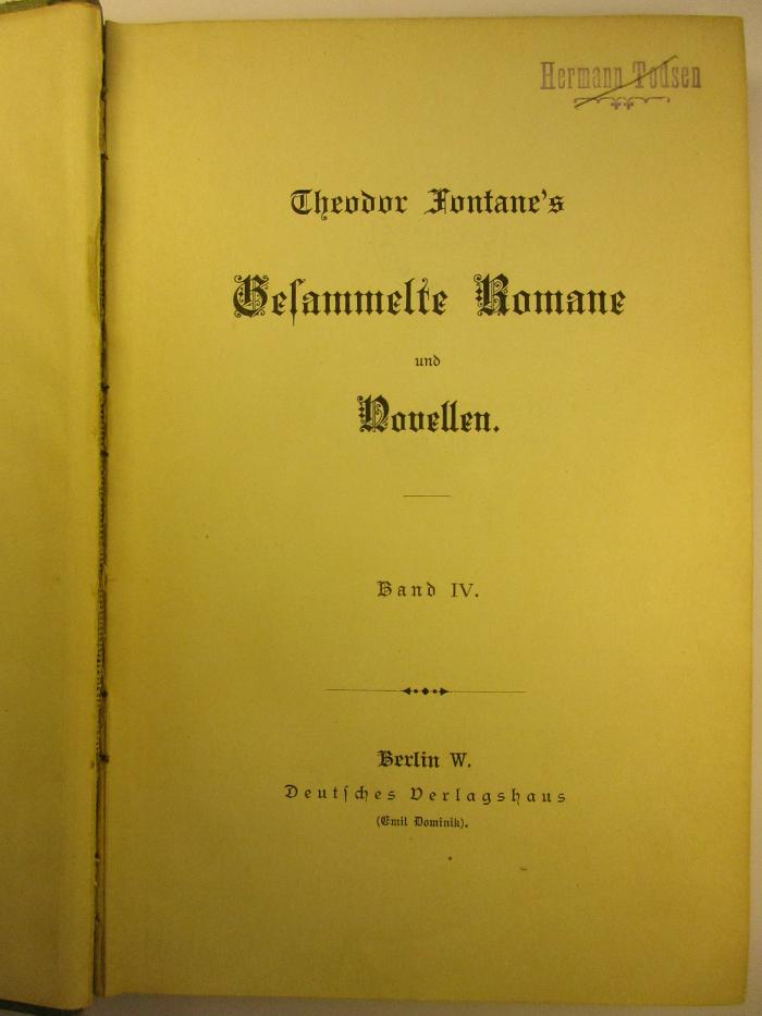 1 L 205-4 : Gesammelte Romane und Novellen : 4.  ([1890])