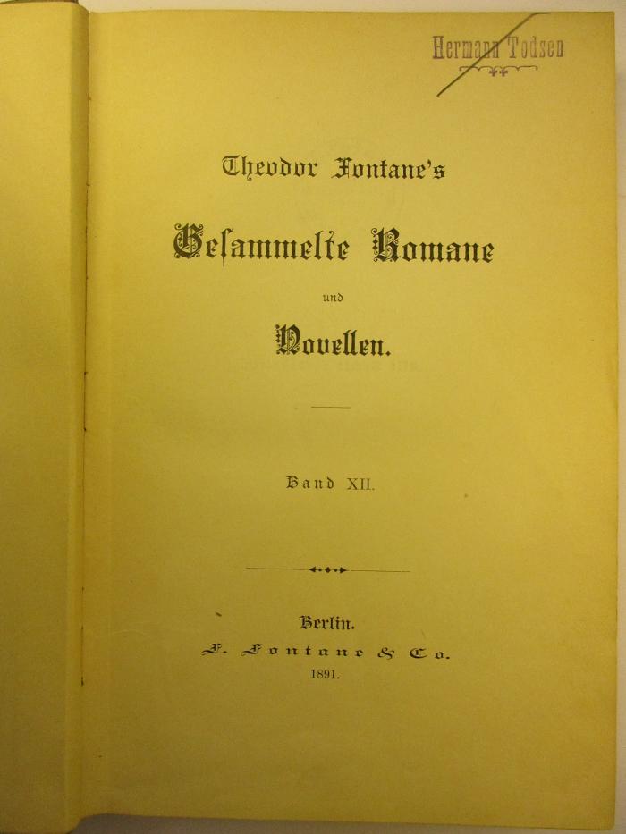 1 L 205-12 : Gesammelte Romane und Novellen : 12. ([1890])