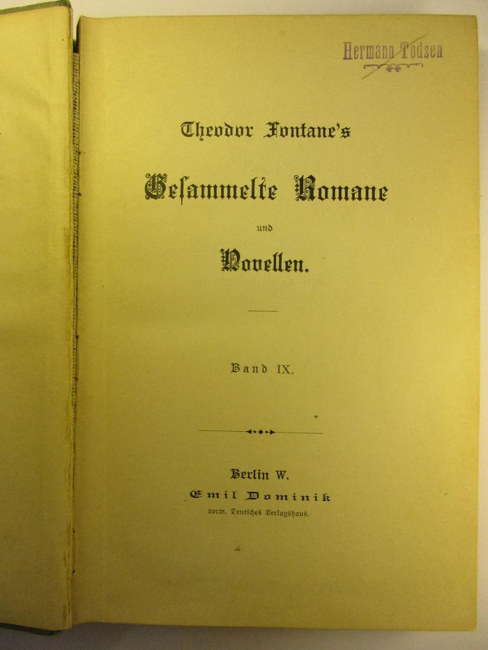 1 L 205-9 : Gesammelte Romane und Novellen ([1890])