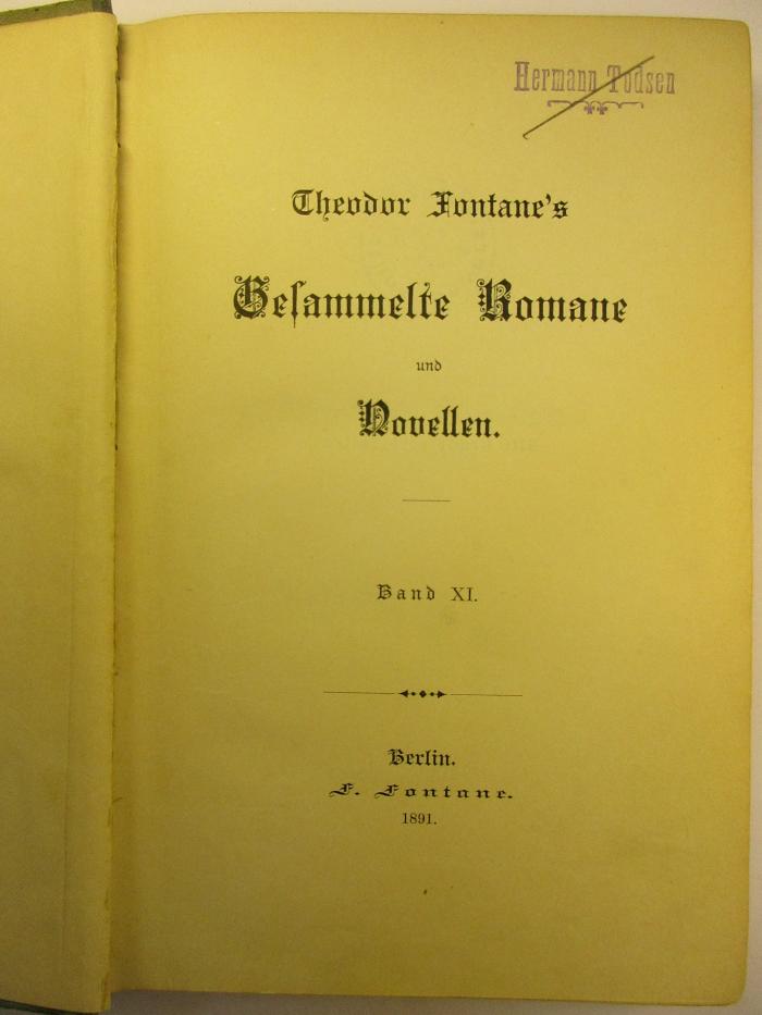 1 L 205-11 : Gesammelte Romane und Novellen : 11. ([1890])