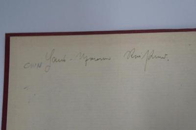 96 025369 : Das Buch des Kampfes : Kapitel 25-35 des ersten Buch Mose. Für Freunde und Verächter der Bibel (1938);- (Reißner, Hans [...]), Von Hand: Autogramm; 'Hans- [...] Reißner'. ;- (unbekannt), Von Hand: Monogramm; 'CWN'. 